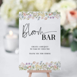 Bloom Bar Schild für Hochzeit und Veranstaltungen