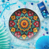 💀 🎉 Bloom Before Doom Día de los Muertos Pappteller (Party)