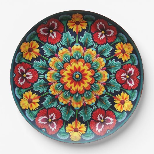 💀 🎉 Bloom Before Doom Día de los Muertos Pappteller (Vorderseite)