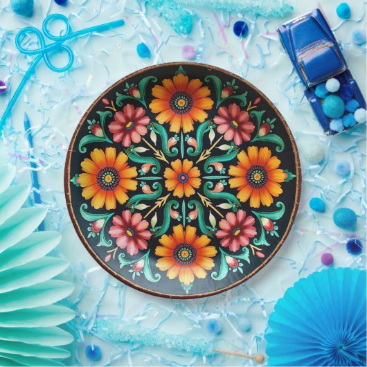 💀 🎉 Bloom & Bite Día de los Muertos Pappteller (Party)