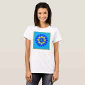 Bloom Blue Blume T-Shirt (Vorne ganz)