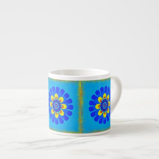Bloom Blue Espressotasse (Vorderseite Rechts)