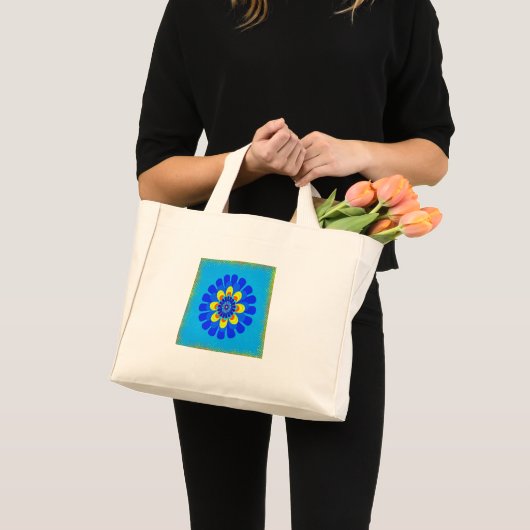 Bloom Blue Mini Stoffbeutel (Vorderseite (Produkt))