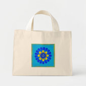 Bloom Blue Mini Stoffbeutel (Vorne)