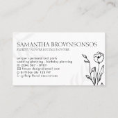 Bloom & Blüh: Ein feines Kunstblumendesign Visitenkarte (Rückseite)