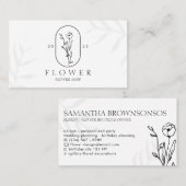 Bloom & Blüh: Ein feines Kunstblumendesign Visitenkarte (Vorne/Hinten)