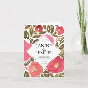 Bloom Blume Hochzeitseinladung Einladung