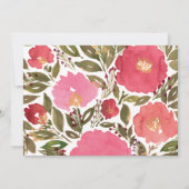 Bloom Blume Hochzeitseinladung Einladung (Rückseite)