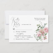 Bloom Blush Peony Wedding RSVP Card (Vorderseite)