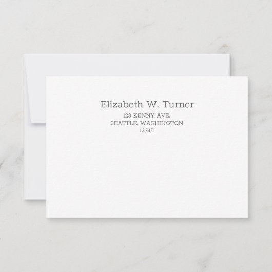 Bloom Blush Peony Wedding RSVP Card (Rückseite)