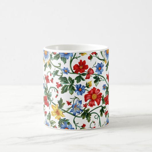 Bloom Boldly – Floral Inspirational Mug Kaffeetasse (Mittel)
