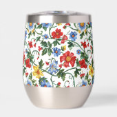 Bloom Boldly | Floral Stemless Wine Tumbler (Vorderseite)