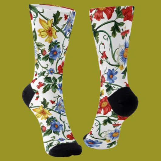 Bloom Bolly | Crew-Socken mit Blumenmuster Socken