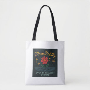 Bloom Bolly" Inspiration Blume Tote Bag Tasche