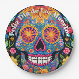 💀 🎉 Bloom & Bones Plate Día de los Muertos Pappteller