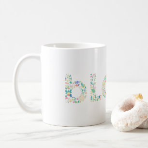 „BLOOM Botanischer Brief-Tasse – Minimale Natur-Ty Kaffeetasse