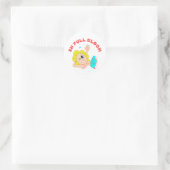 Bloom & Bounce Runder Aufkleber (Tasche)