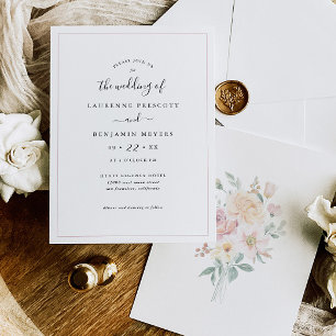 Bloom Bouquet florale Hochzeitskarte Save The Date