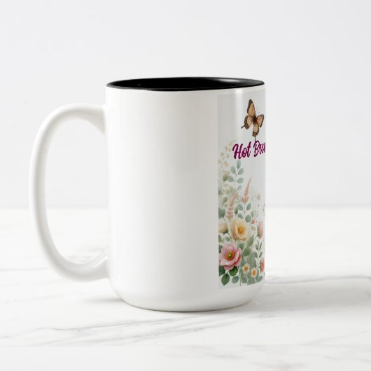 "Bloom & Brew-Tasse" Zweifarbige Tasse (Links)