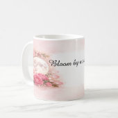 Bloom by Moonlight Pink Floral Moon Coffee Mug Kaffeetasse (Vorderseite Links)