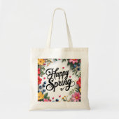 "Bloom & Carry Joy: "HAPPY SPRING" Tragetasche (Vorne)