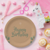 Bloom & Celebrate Floral Happy Birthday Pappteller (Party)