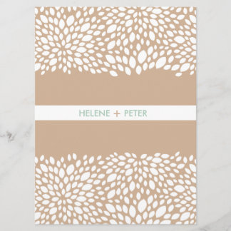 Bloom Customizable Wedding Program in Cashmere Programm