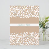 Bloom Customizable Wedding Program in Cashmere Programm (Stehend Vorderseite)