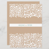 Bloom Customizable Wedding Program in Cashmere Programm (Vorne/Hinten)