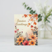 Bloom der Herbstpostkarte Feiertagspostkarte (Stehend Vorderseite)