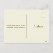 Bloom der Herbstpostkarte Feiertagspostkarte (Rückseite)