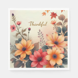 Bloom des Herbstpapiers Napkins Serviette
