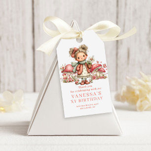 Bloom Fairy 1. Geburtstag Rosa Floral Gefallen Ges Geschenkanhänger