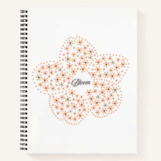 Bloom Floral Design – Beige and Orange Flower  Notizblock