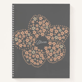 Bloom Floral Design – Dark Elegant Design Notizblock