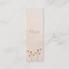 Bloom Floral Mini Lesezeichen Telefonnummerkarte