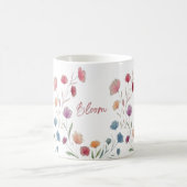 Bloom Floral Soft Pastel Botanical Inspirational Kaffeetasse (Mittel)