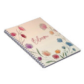 Bloom Floral Soft Pastel Inspirational Notizblock (Rechte Seite)