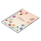 Bloom Floral Soft Pastel Inspirational Notizblock (Linke Seite)