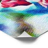 Bloom Floral Sun Fuchsia Pink Art Fotodruck (Ecke)