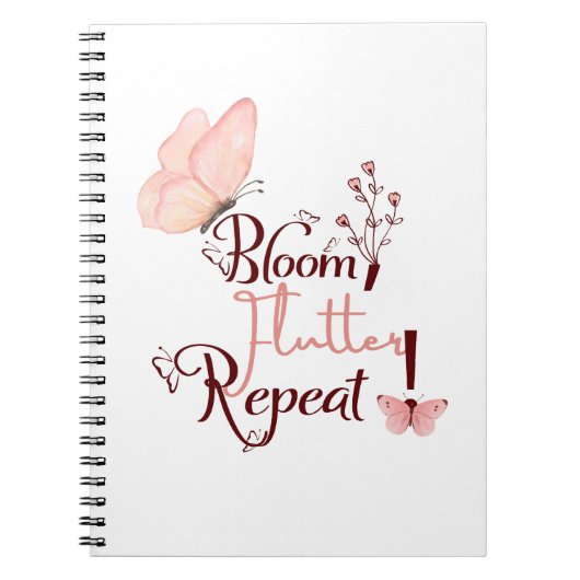 Bloom Flutter Repeat Notizbuch Notizblock (Vorderseite)