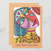 "Bloom"-Frauen aus dem Geist-Flachkarte Dankeskarte (Vorne/Hinten)