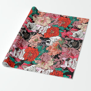 Bloom French Bulldog   Geschenk an US Independence Geschenkpapier