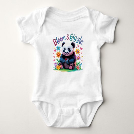 Bloom & Giggle Baby Panda 1 Jahr Outfit Baby Strampler (Vorderseite)