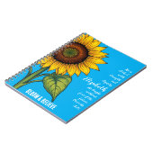 Bloom & Glaube | Individuelles SonnenblumenNoteboo Notizblock (Linke Seite)