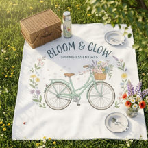 Bloom & Glow Vintage Floral Fahrrad Outdoor Pickni