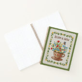 Bloom & Grow Embroidered Teacup Floral Journal Notizblock (Innenseite)