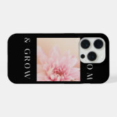 Bloom & Grow Soft Pink Floral Ästhetik iPhone 15  Hülle (Rückseite (Horizontal))