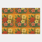 Bloom in Christmas Wrap Geschenkpapier Set (Vorderseite 3)