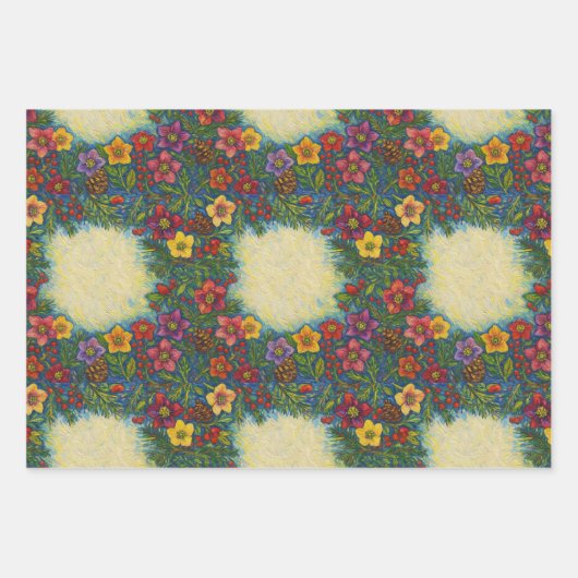 Bloom in Christmas Wrap Geschenkpapier Set (Vorderseite)